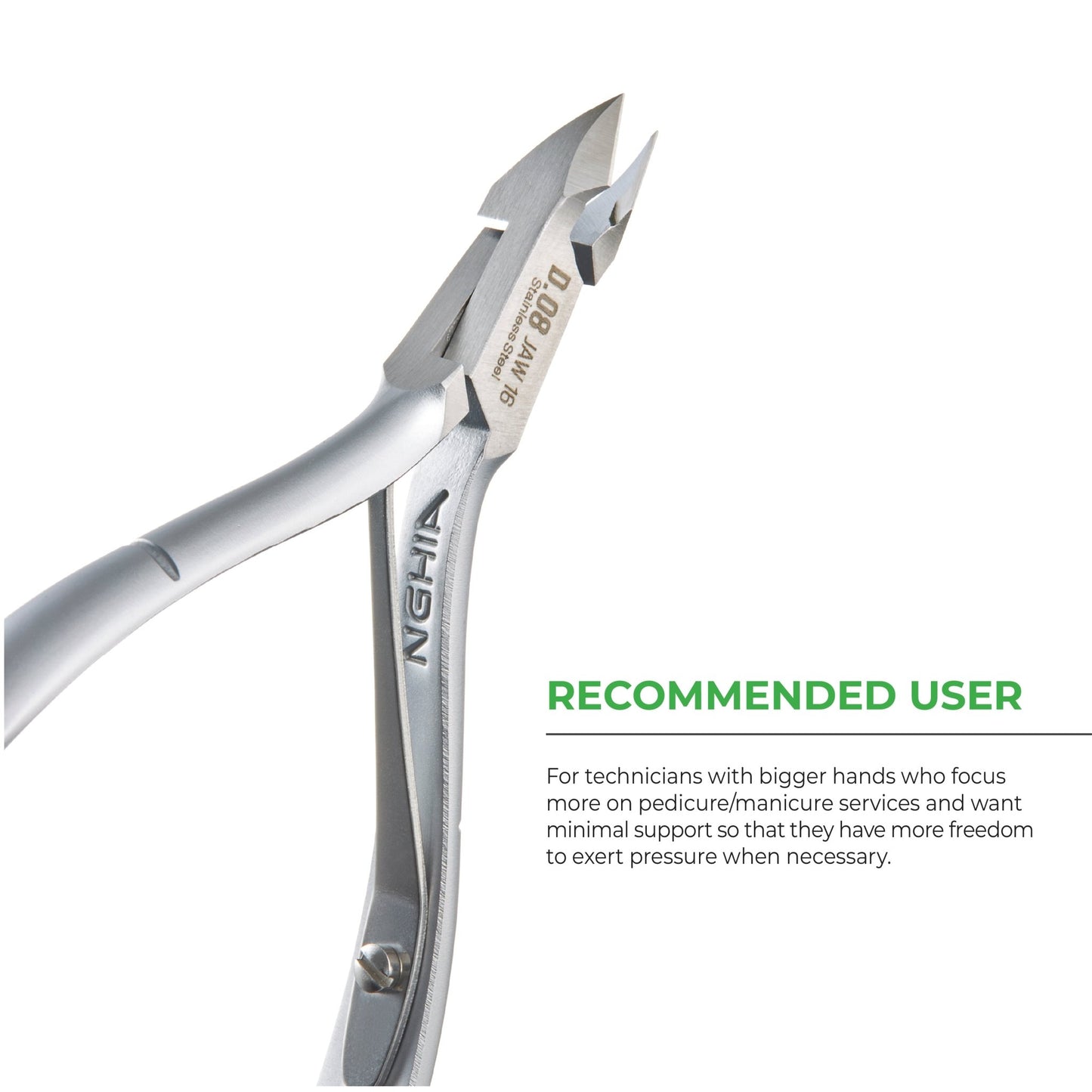 Cuticle Nipper - D - 08 (Stainless Steel) - W.S. Industries, Inc.