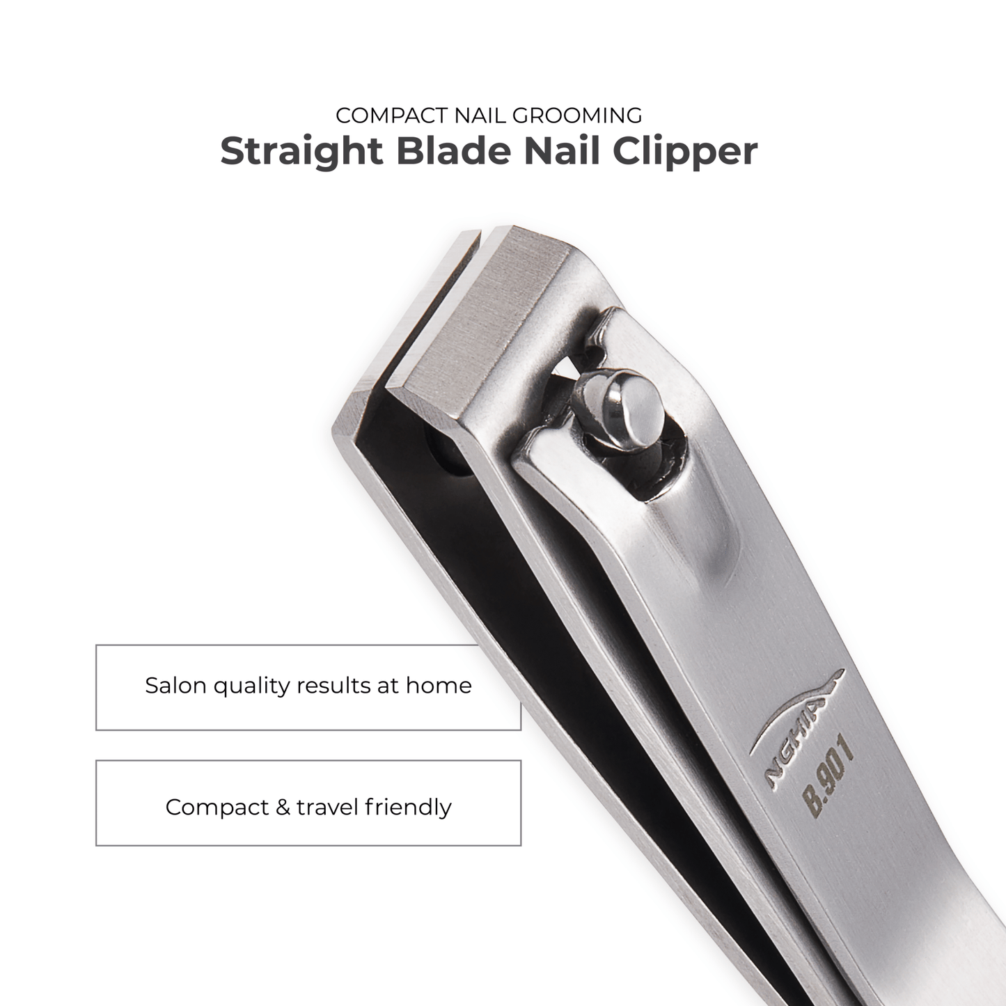 Straight Blade Large Nail Clipper - B - 901 (Stainless Steel) - W.S. Industries, Inc.