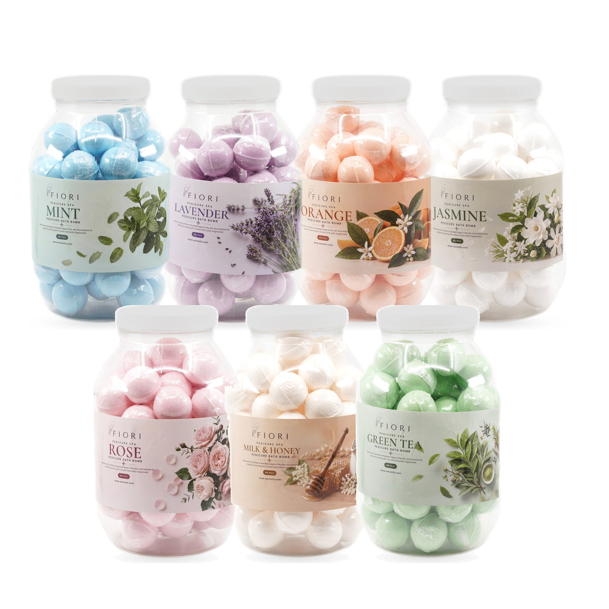 Fiori Pedicure Bath Bombs, all 7 scents