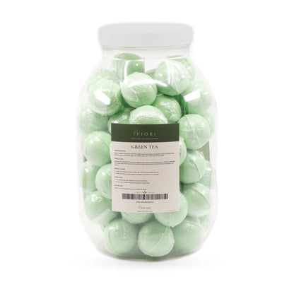 Fiori Pedicure Bath Bomb Green Tea, back label with ingredients