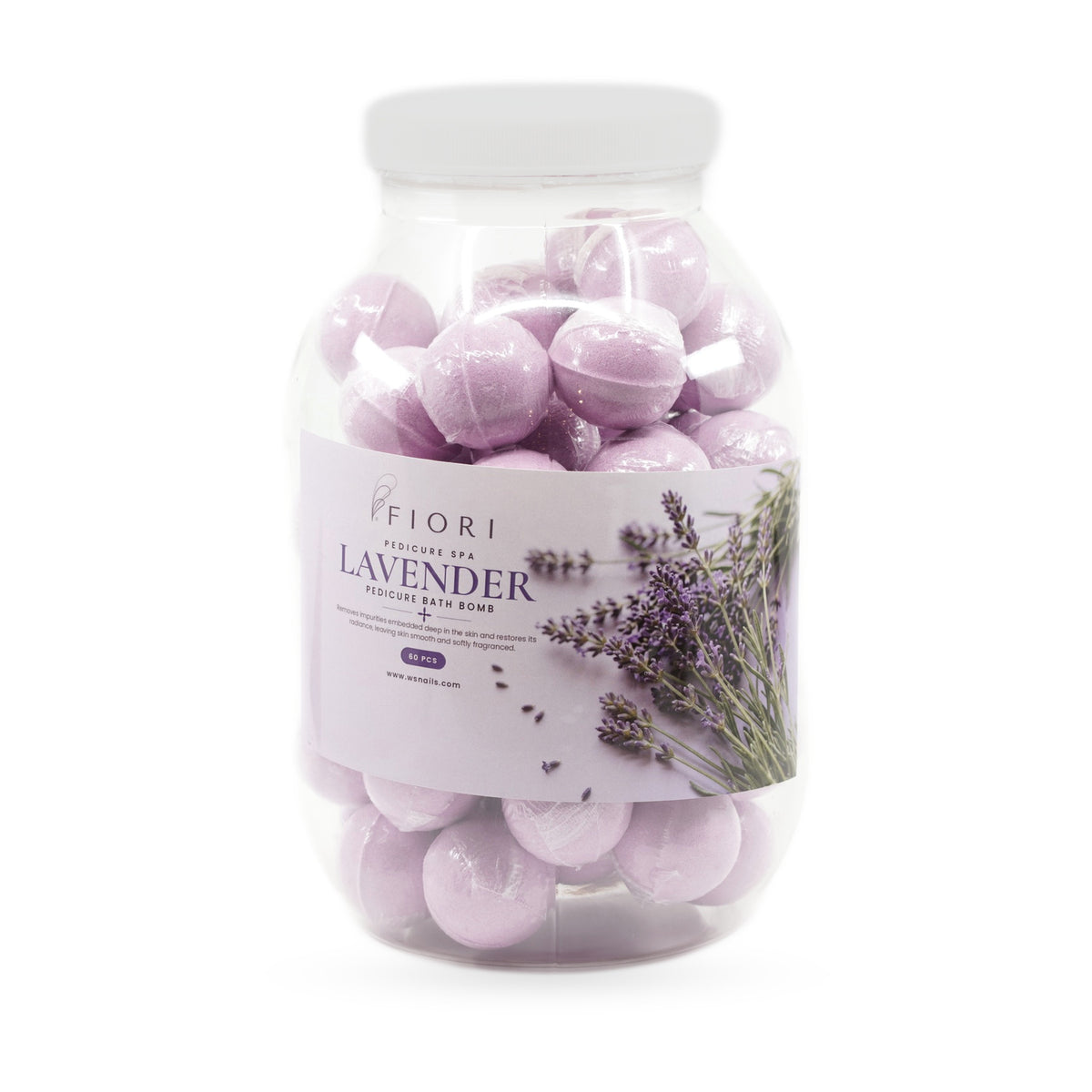 Fiori Pedicure Bath Bomb Lavender, front label