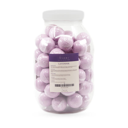 Fiori Pedicure Bath Bomb Lavender, back label with ingredients
