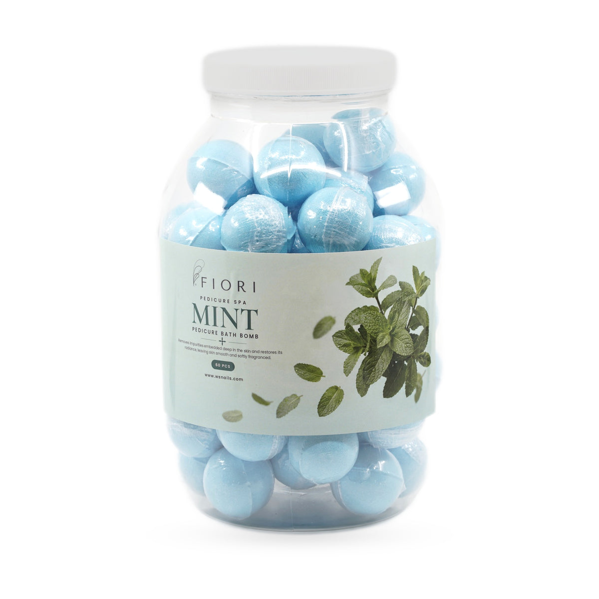 Fiori Pedicure Bath Bomb Mint, front label