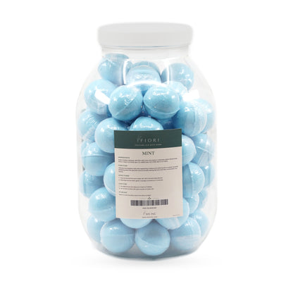 Fiori Pedicure Bath Bomb Mint, back label with ingredients