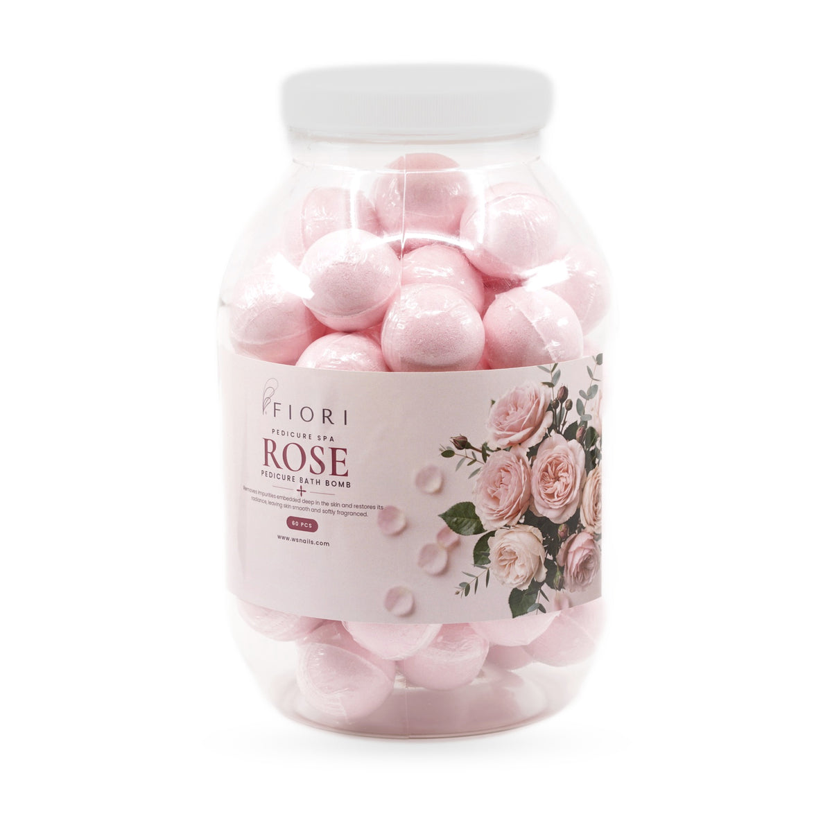 Fiori Pedicure Bath Bomb Rose, front label
