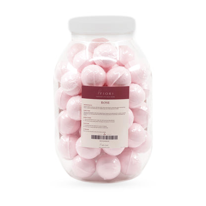 Fiori Pedicure Bath Bomb Rose, back label with ingredients