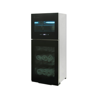 Fiori 136 DUO sterilizer and towel warmer angled view