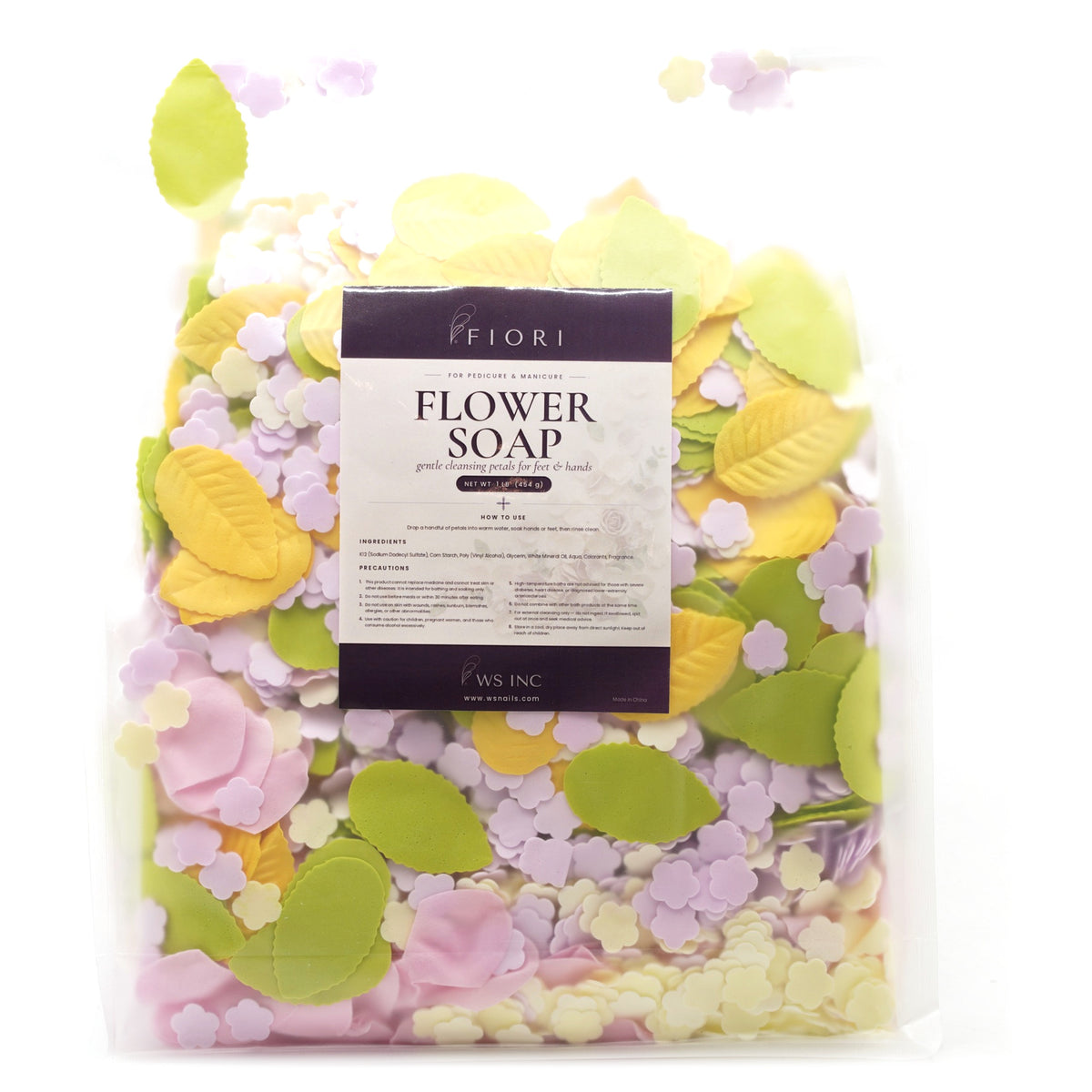 Fiori Pedicure Flower Soap 1 lb bag, front