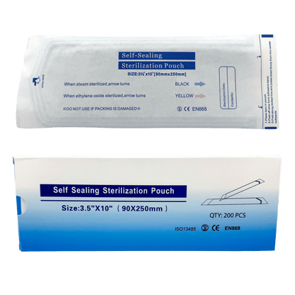 Fiori self-sealing sterilizer pouches with color-changing indicator