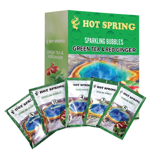 Hot Spring Sparkling Bubbles 5-in-1 — Green Tea & Red Ginger - W.S. Industries, Inc.
