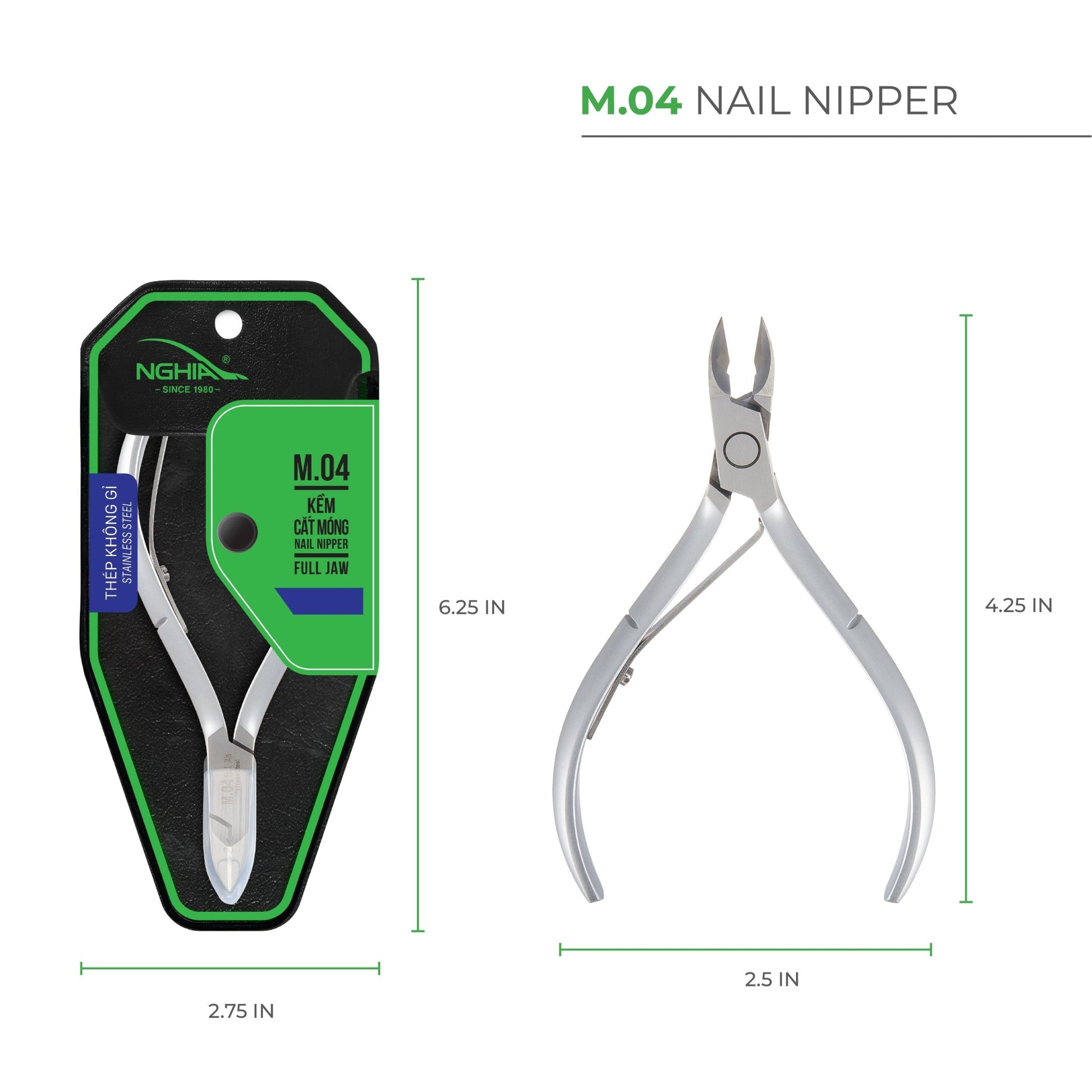 Nail Nipper - M - 04 (Stainless Steel) - W.S. Industries, Inc.