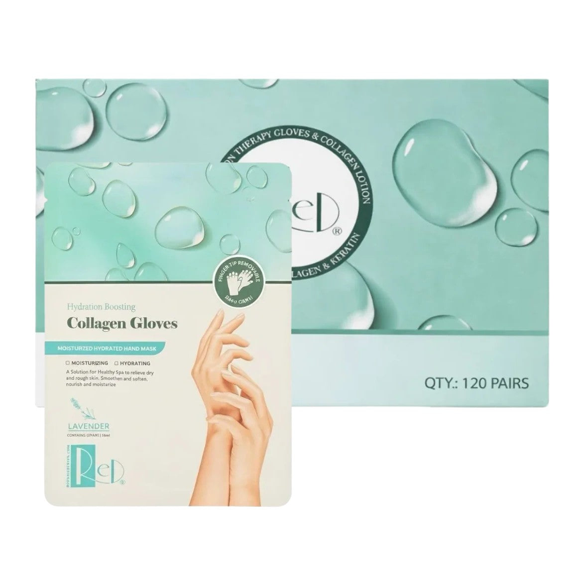 ReD Hydration Boosting Collagen Gloves, box of 120 pairs